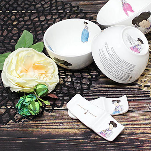 韩国KUC美人图陶瓷餐具礼盒装 商品图2