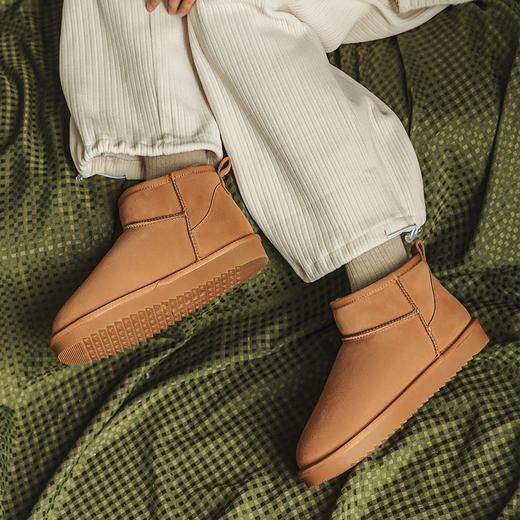 ZHR简约斜口短筒绒暖雪地靴女2023冬季新款舒适便捷女靴韩版百搭 商品图9