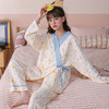 秋冬季【萌系长袖睡衣套装】 韩版系带家居服 舒适棉质  多款图案可选 商品缩略图3