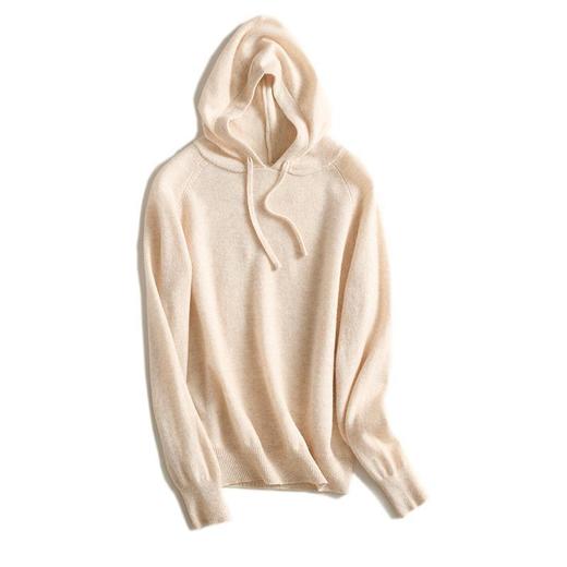 2023秋季新款连帽毛衣女士长袖系带上衣宽松针织衫打底帽衫 商品图4