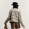 谜底针织开衫女2023冬新款复古文艺学院风条纹针织外套234MZ1881 商品缩略图2