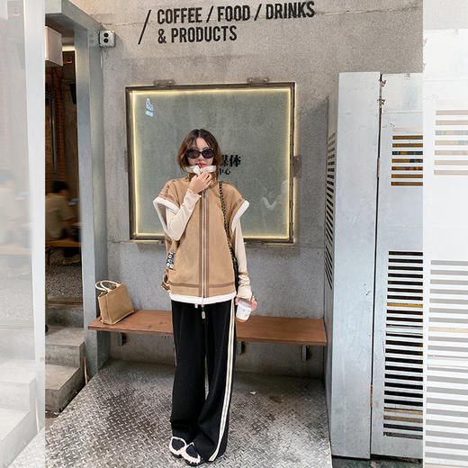 <曾小咸推荐>【叠穿敲nice】翻毛皮背心 商品图0