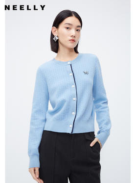 NEELLY纳俪商场同款100%绵羊毛针织衫秋冬简约百搭慵懒风软糯毛衣N23101A01001