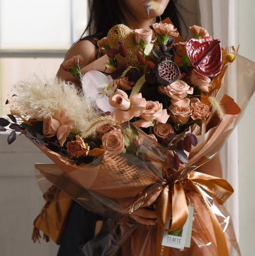 《时间的玫瑰》美拉德配色花束 商品图2