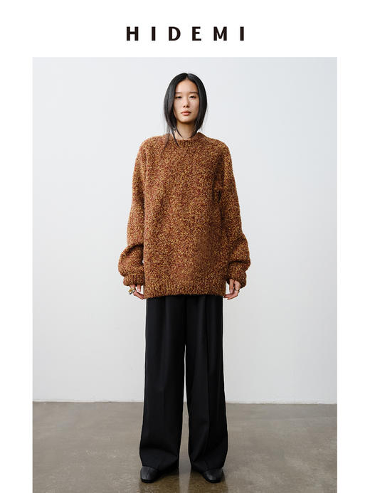 HIDEMI Snowman雪人加厚款粗针圈圈绒超保暖廓形大毛衣 商品图7