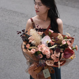 《时间的玫瑰》美拉德配色花束