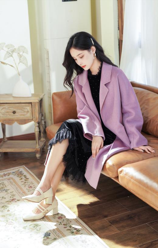 逸红颜明月优选#🔥亏本清仓『一件可以穿十年的经典大衣』木槿紫澳洲羊毛双面呢大衣『紫悦』 商品图10