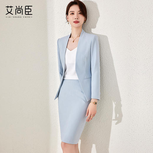 高级感西装套装秋上班服气质女神范时尚商务正式场合套装裙两件套 商品图0
