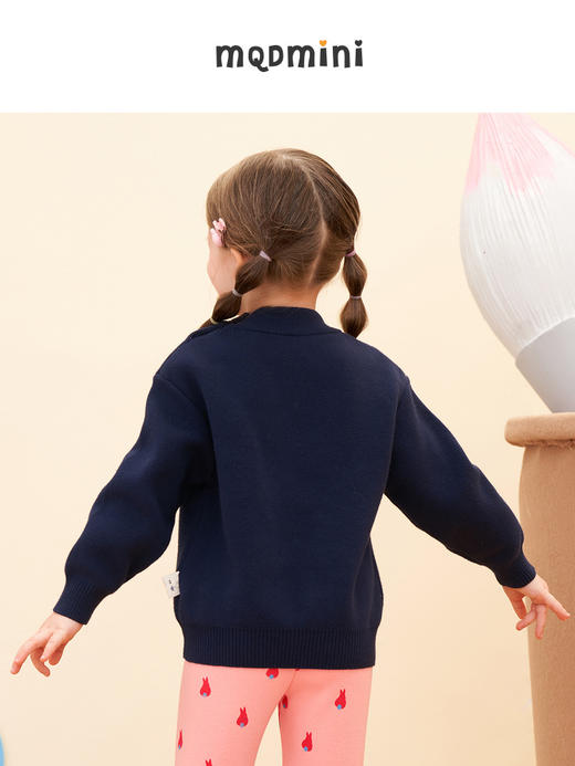 【MQD】童装秋冬季毛衣男女儿童宽松艺术萌趣提花韩版半高领针织衫 商品图3