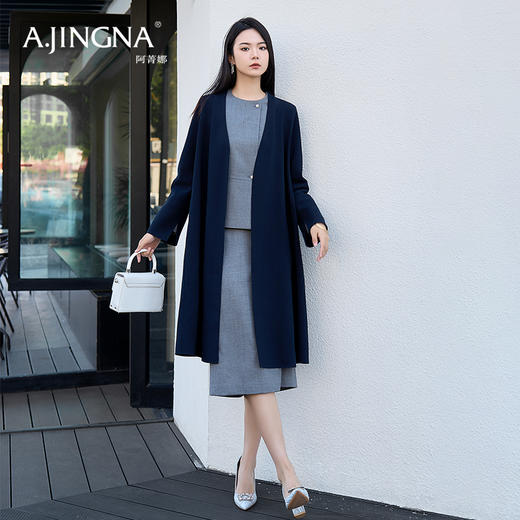 【商场同款】阿菁娜独家定制面料手缝双面风衣A28Q105010 商品图2