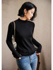 轻奢定制 黑科技自发热羊绒百搭修身长袖T恤女秋季半高领打底衫 商品缩略图1