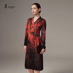 TANGY Collection天意精品 2023冬季新品商场同款国风女士连衣裙