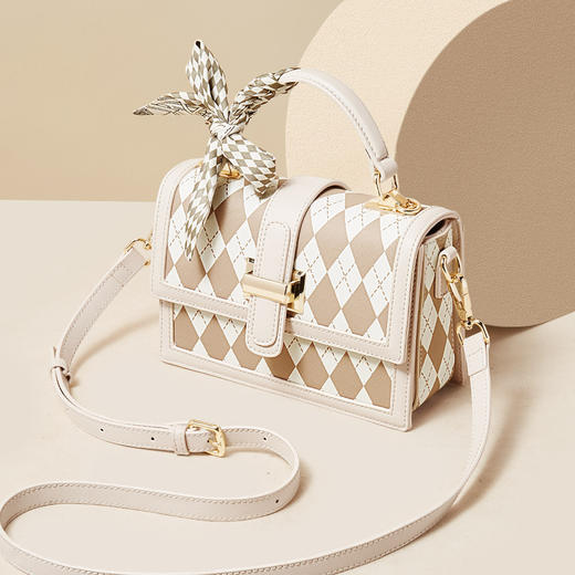 Safiya/索菲娅2023新款小方包单肩包包女斜挎包手提女包SF9140091Y 商品图0