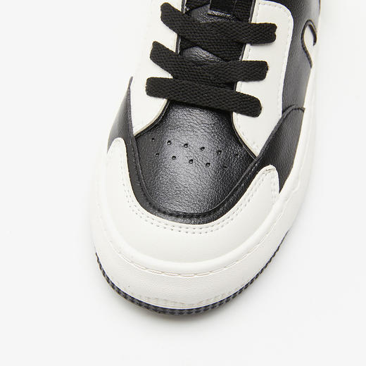 西遇黑白熊猫鞋女新款秋冬美式小众加绒休闲鞋高帮厚底滑板鞋22034224 商品图5