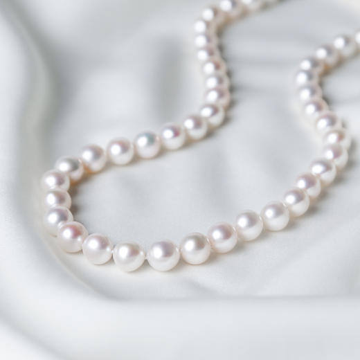 “和光”银镀白金淡水AK珍珠高定项链 商品图2