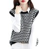 棋盘格圆领叠穿套头马甲背心女新款休闲格子宽松针织坎肩毛衣女 商品缩略图4
