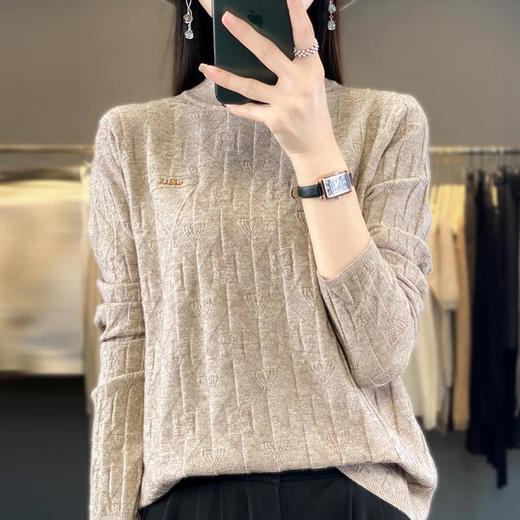 秋冬新款针织衫毛衣女半高领打底羊毛绒衫韩版女外贸 商品图2