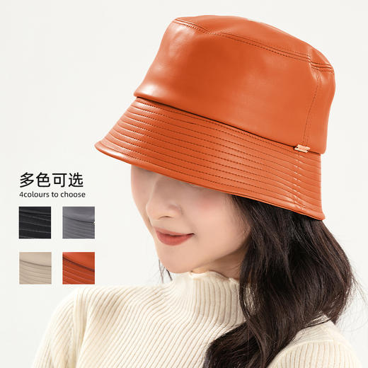 YORO容若皮质感渔夫帽（MNA0006） 商品图1