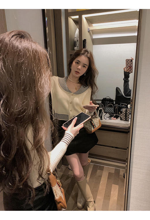 减龄针织开衫 商品图4