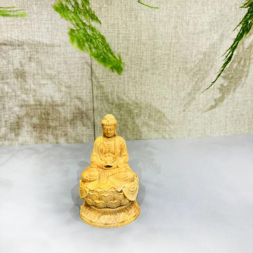 10/14cm坐莲如来°黄杨摆件 商品图0