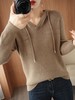 2023年秋冬新款韩版女士连帽长袖纯色帽衫女士外搭宽松连帽帽衫 商品缩略图0
