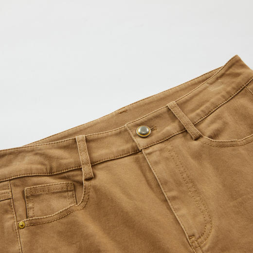 谜底烟管裤女2023冬季新款时髦百搭修身高腰休闲九分裤234MK1496 商品图3