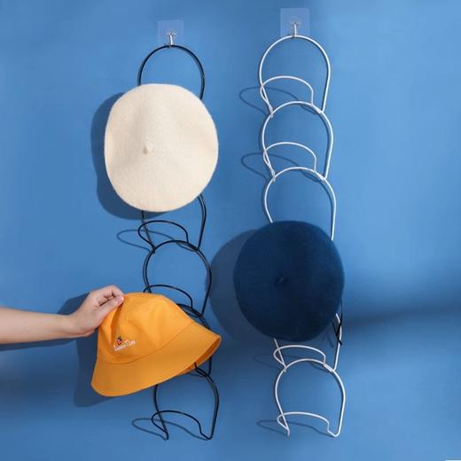 【一物多用，收纳广泛！】帽子收纳挂帽子宿舍衣柜门后包包墙上挂钩免打孔置物架子 商品图0