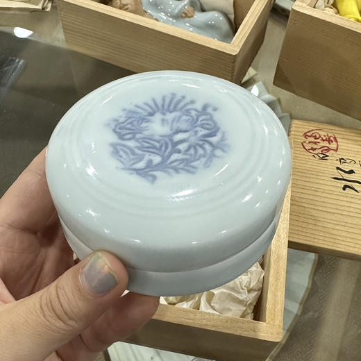 90年代日本陶瓷印泥盒 商品图2