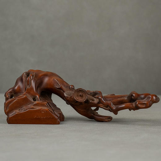 清 黄杨木雕梅花笔架 商品图0