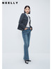 NEELLY纳俪商场同款秋季复古时髦牛仔裤女修身百搭微喇裤美式长裤N23101H01027 商品缩略图2
