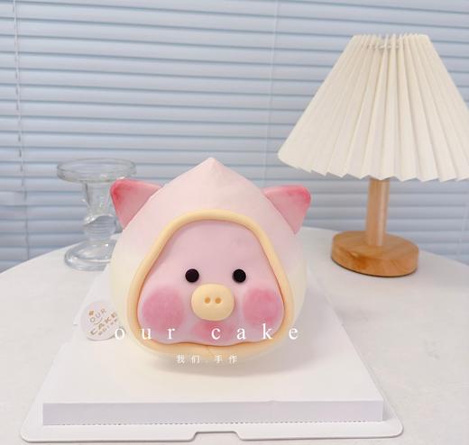 立体桃子猪卡通蛋糕-低糖处理无添加 商品图0