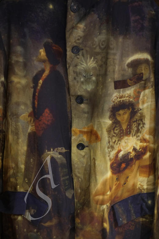 Paul Harnden  男士SADKO印花/浅黄色/浅灰色羊毛BLAZER西装外套 商品图6