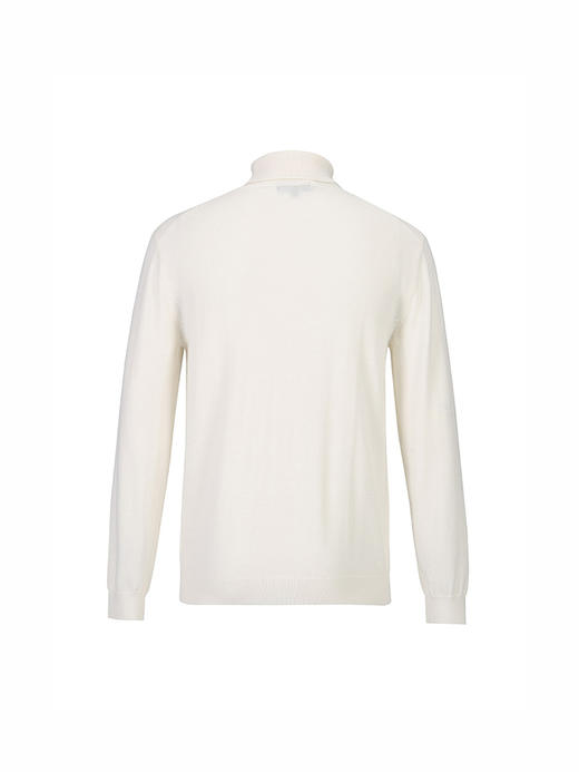 callisto白色两翻领羊毛混纺高领针织衫 FSKNW175C WH 商品图2