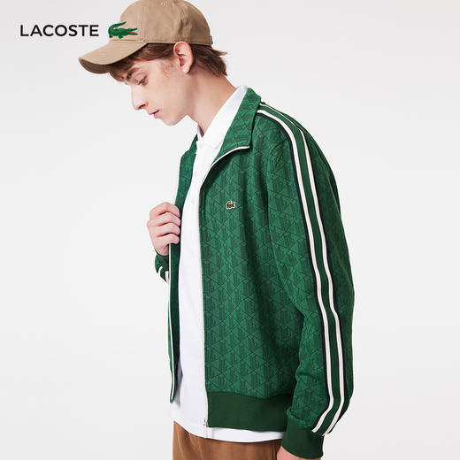 【海南专供价】Lacoste法国鳄鱼男装新款复古印花拉链卫衣外套SH1368-10 商品图1