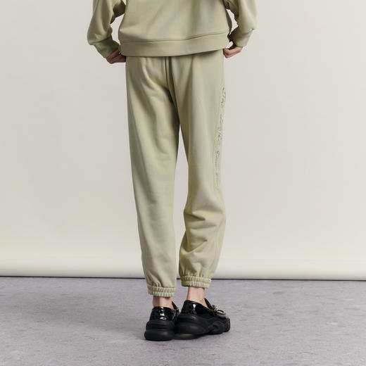 谜底束脚休闲裤女2023冬季新款时尚百搭亲肤绣花萝卜裤234MK1571 商品图2