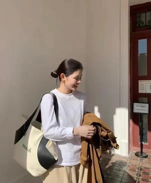 二店7y 【升级版】更加柔顺的250克新疆长绒棉小白T 长袖T恤 商品图1