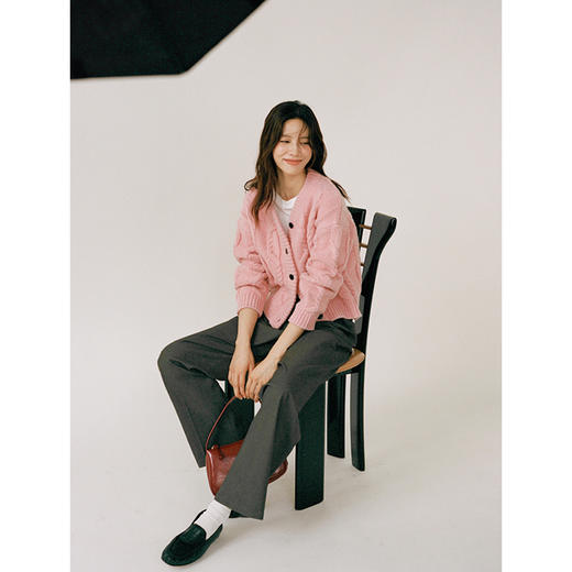 Even Vintage | 羊毛混纺clean fit 通勤西装休闲裤直筒高腰长裤 商品图2