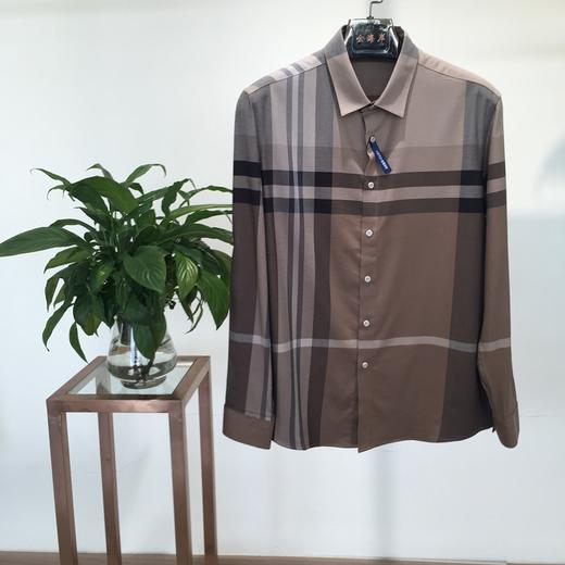 长袖格子衬衫男士商务正装翻领时尚衬衣休闲上衣  SH-AE6004 商品图1