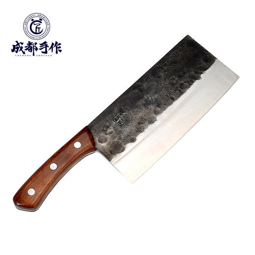 #限量钜惠#【大厨切片菜刀】成都手作周光兴作大厨切片刀 中式菜刀 家用厨房切菜切肉刀具 厨师专用菜刀超锋利【夹钢技艺】【手工锻打】 【匠心手作】限量活动，售完即止 商品图8