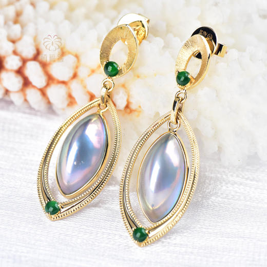 【炫彩】马贝珠耳坠     ZZ12308075 商品图4