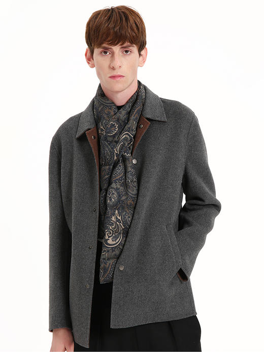 callisto灰色全绵羊毛休闲夹克 FSFEJ028C NA 商品图1