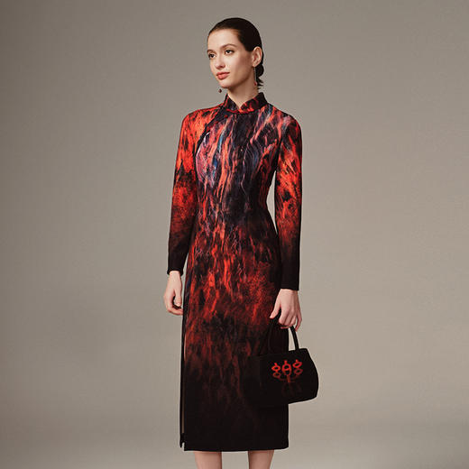 TANGY Collection天意精品 2023冬季新品商场同款国风女士连衣裙 商品图1