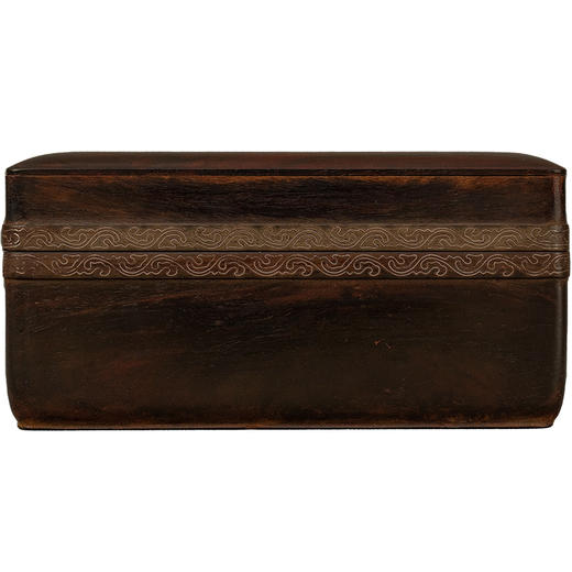 二十世纪 紫檀嵌银丝盖盒 商品图5