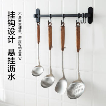 京东京造 锅铲 316不锈钢炒菜铲子炒勺花梨木长柄硅胶垫防烫不粘 /厨具 /厨用工具 /铲勺 商品图4