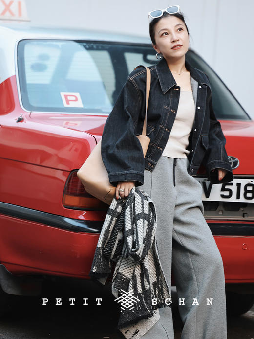 PETIT SCHAN小闪 CLO#189 relaxation  松弛感 棉混纺直筒收口两穿宽松休闲裤卫裤 商品图4