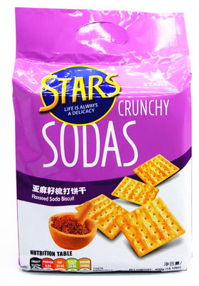 400g众星亚麻籽梳打饼干