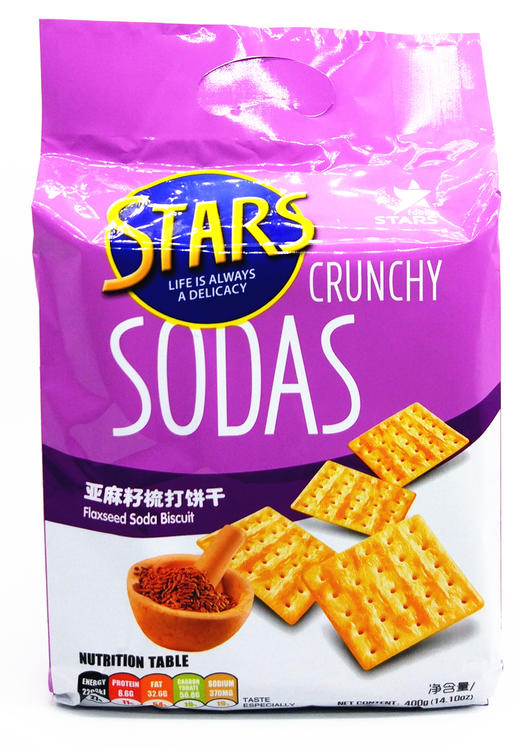 400g众星亚麻籽梳打饼干 商品图0