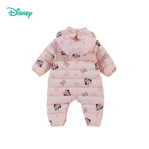 迪士尼童装秋冬款米妮满印连帽羽绒连体衣宝宝保暖舒适冬装羽绒服234L955
 商品图13