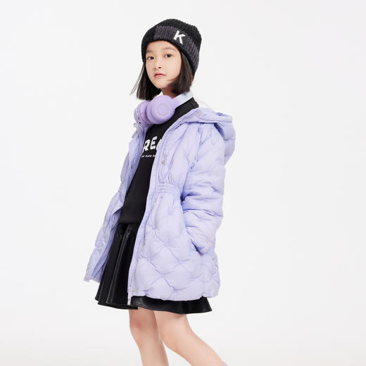 【御寒-5~5℃】女童中长款羽绒服冬外套安奈儿童装EG345198 商品图1