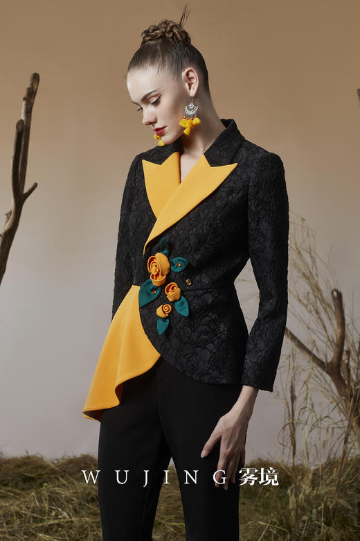 3203045 落日榕金 进口亮丝柏菲呢裤子 雾境 商品图6